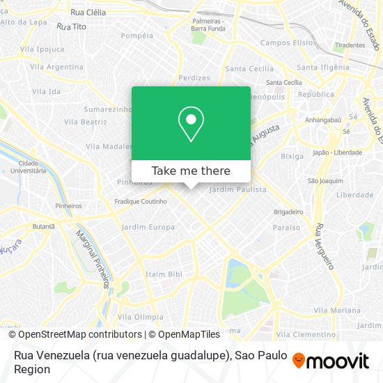 Mapa Rua Venezuela (rua venezuela guadalupe)