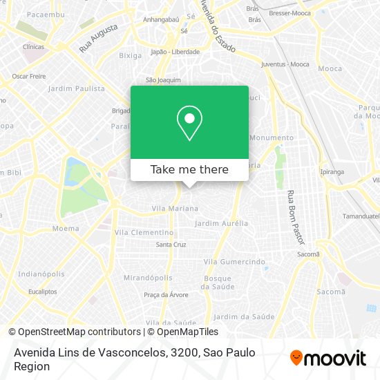 Mapa Avenida Lins de Vasconcelos, 3200