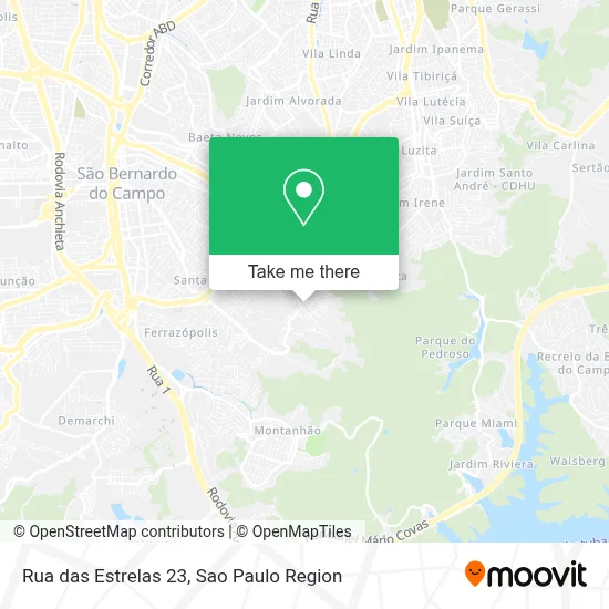 Rua das Estrelas 23 map
