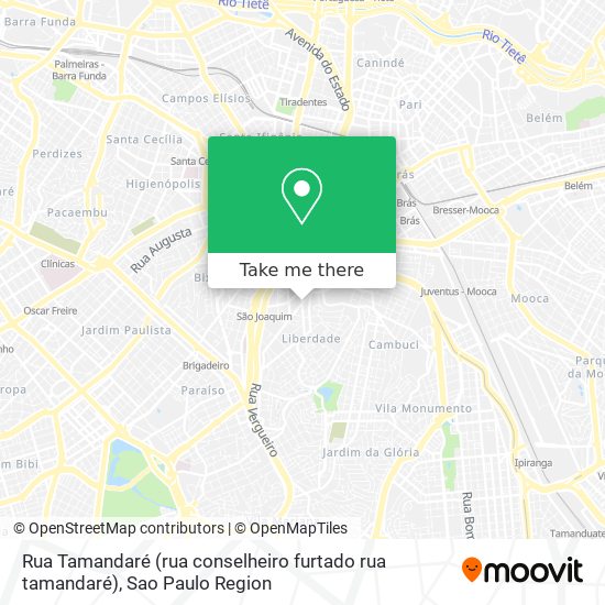 Mapa Rua Tamandaré (rua conselheiro furtado rua tamandaré)