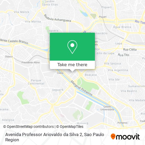 Avenida Professor Ariovaldo da Silva 2 map