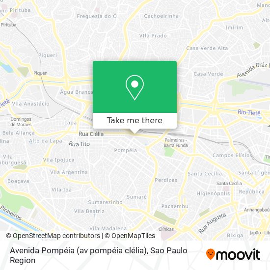 Mapa Avenida Pompéia (av pompéia clélia)