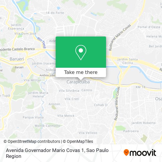 Mapa Avenida Governador Mario Covas 1