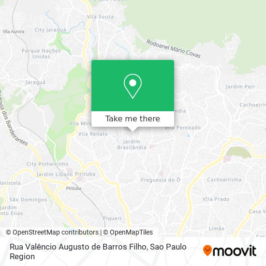 Mapa Rua Valêncio Augusto de Barros Filho