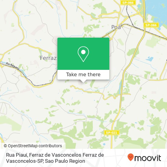 Mapa Rua Piauí, Ferraz de Vasconcelos Ferraz de Vasconcelos-SP