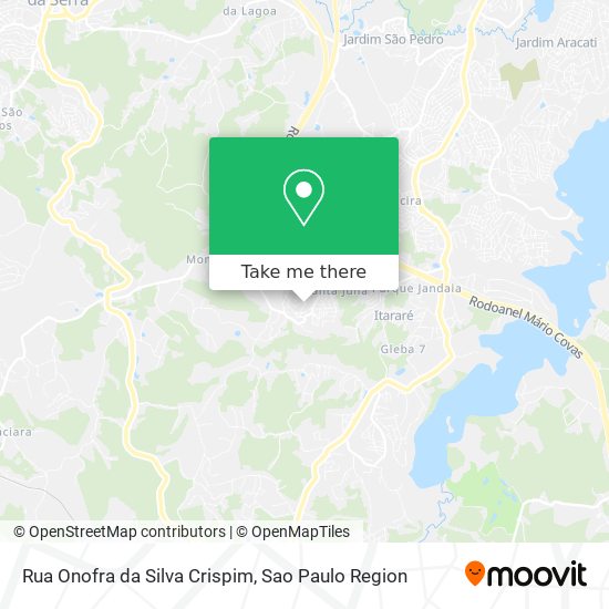 Mapa Rua Onofra da Silva Crispim