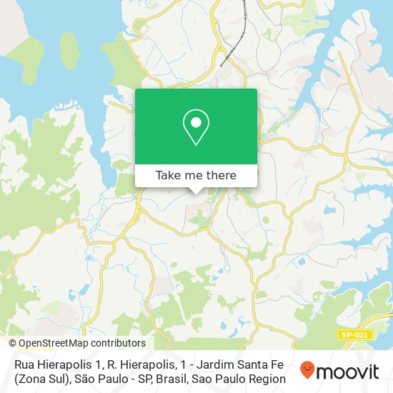Mapa Rua Hierapolis 1, R. Hierapolis, 1 - Jardim Santa Fe (Zona Sul), São Paulo - SP, Brasil