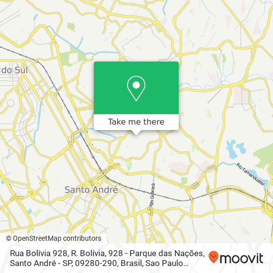 Rua Bolívia 928, R. Bolívia, 928 - Parque das Nações, Santo André - SP, 09280-290, Brasil map