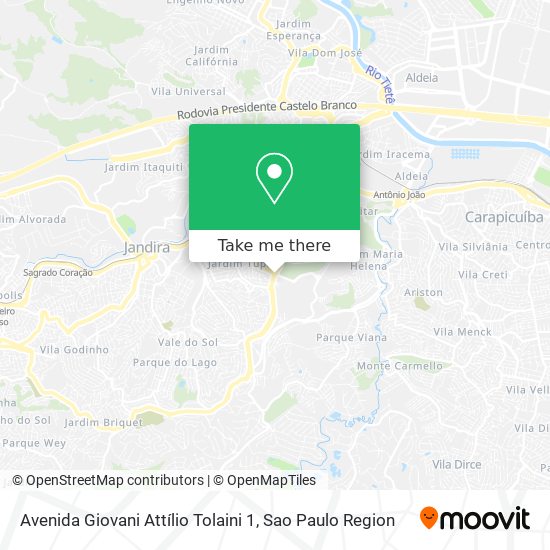 Avenida Giovani Attílio Tolaini 1 map