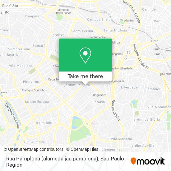 Rua Pamplona (alameda jaú pamplona) map