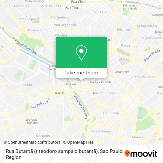Rua Butantã (r teodoro sampaio butantã) map