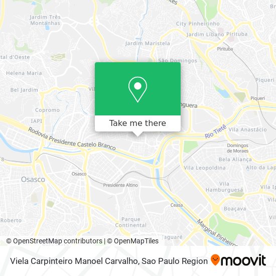 Mapa Viela Carpinteiro Manoel Carvalho