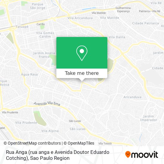 Rua Anga (rua anga e Avenida Doutor Eduardo Cotching) map