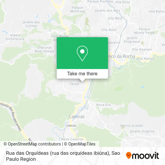 Rua das Orquídeas (rua das orquídeas ibiúna) map