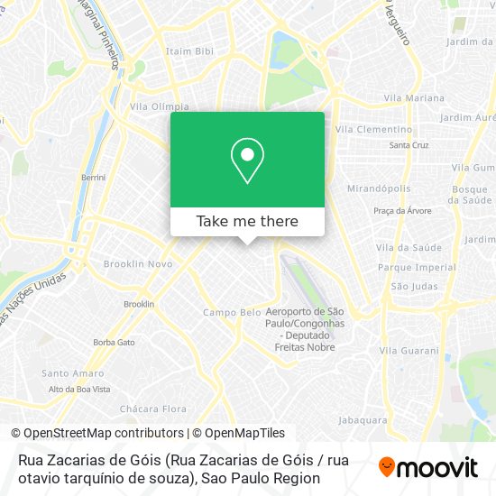 Rua Zacarias de Góis (Rua Zacarias de Góis / rua otavio tarquínio de souza) map