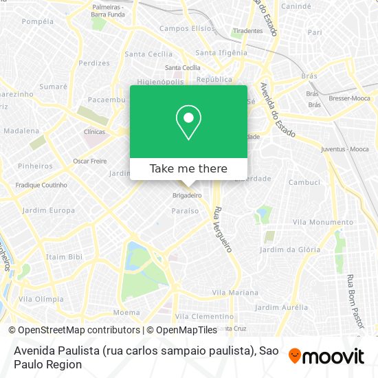 Mapa Avenida Paulista (rua carlos sampaio paulista)