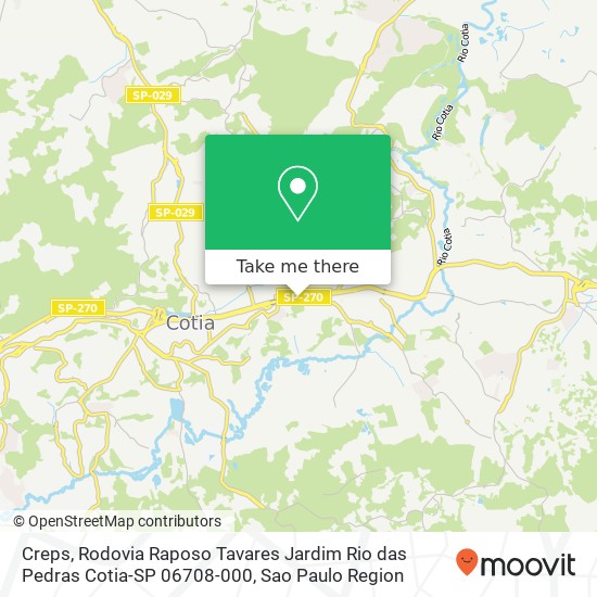 Creps, Rodovia Raposo Tavares Jardim Rio das Pedras Cotia-SP 06708-000 map