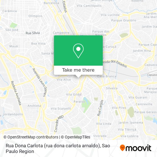 Mapa Rua Dona Carlota (rua dona carlota arnaldo)