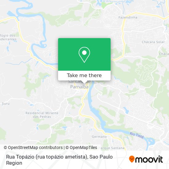 Mapa Rua Topázio (rua topázio ametista)