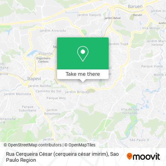 Mapa Rua Cerqueira César (cerqueira césar imirim)