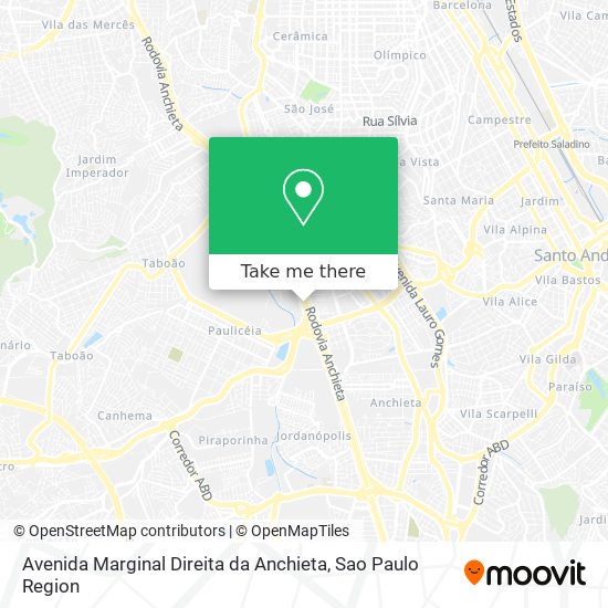 Avenida Marginal Direita da Anchieta map