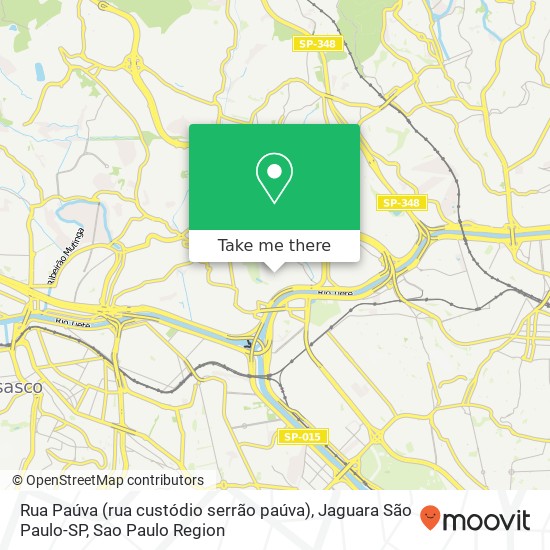 Rua Paúva (rua custódio serrão paúva), Jaguara São Paulo-SP map