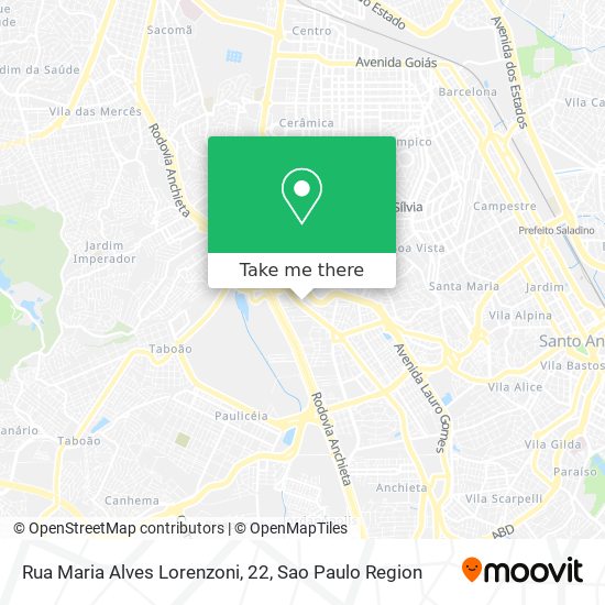 Mapa Rua Maria Alves Lorenzoni, 22