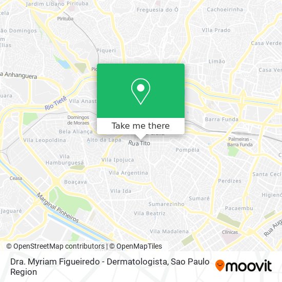 Mapa Dra. Myriam Figueiredo - Dermatologista