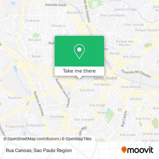 Rua Canoas map