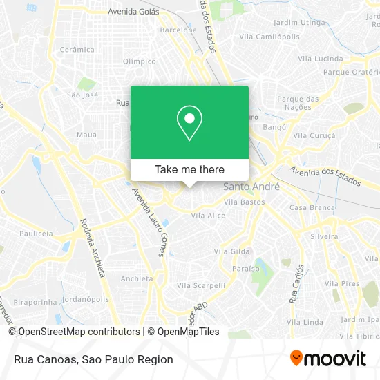 Rua Canoas map