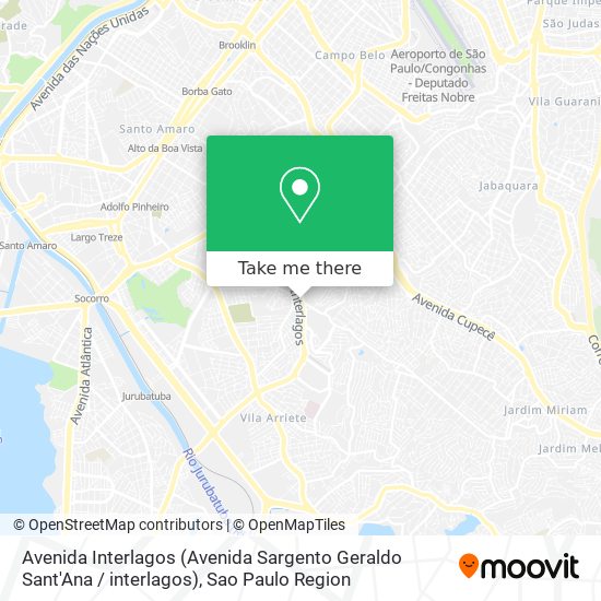 Avenida Interlagos (Avenida Sargento Geraldo Sant'Ana / interlagos) map