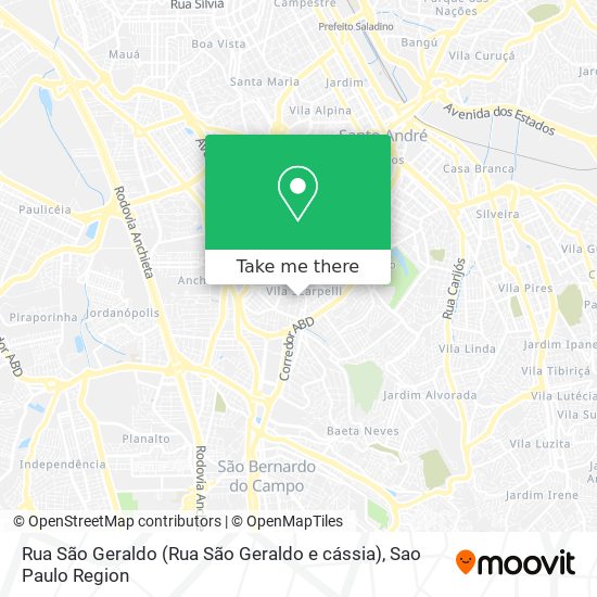 Rua São Geraldo (Rua São Geraldo e cássia) map