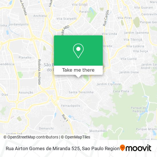 Mapa Rua Airton Gomes de Miranda 525
