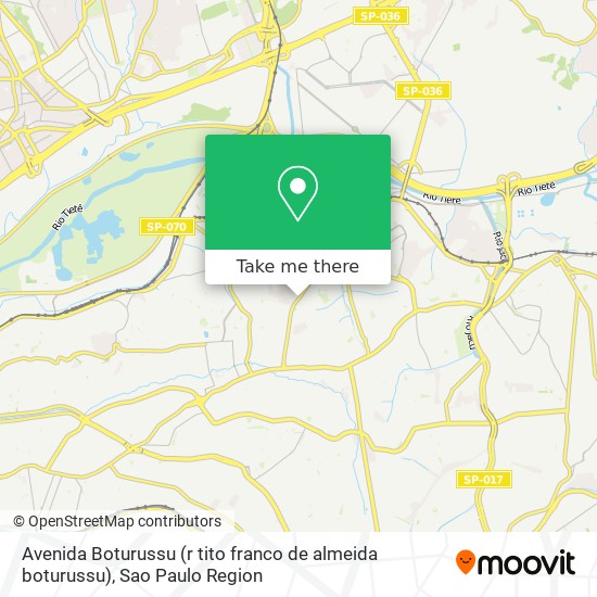 Avenida Boturussu (r tito franco de almeida boturussu) map