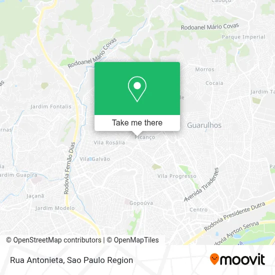 Rua Antonieta map