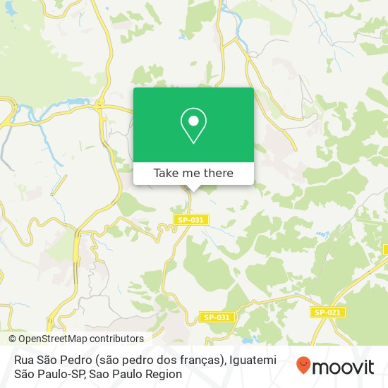 Rua São Pedro (são pedro dos franças), Iguatemi São Paulo-SP map