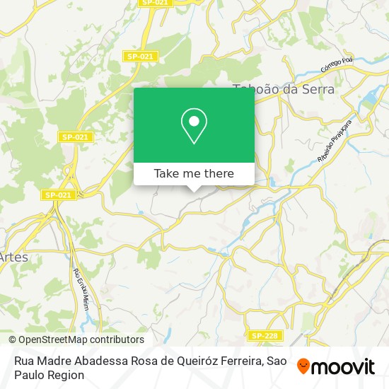 Mapa Rua Madre Abadessa Rosa de Queiróz Ferreira