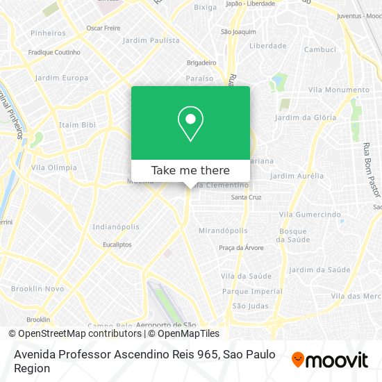 Mapa Avenida Professor Ascendino Reis 965