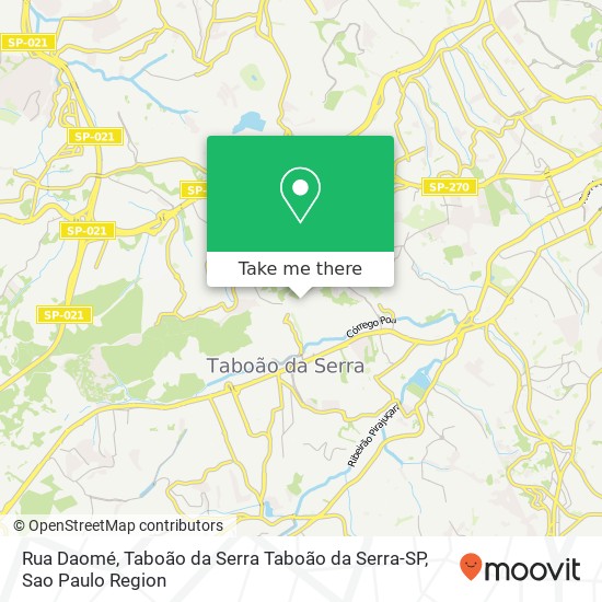 Mapa Rua Daomé, Taboão da Serra Taboão da Serra-SP
