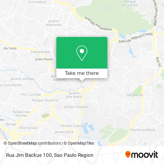Rua Jim Backus 100 map