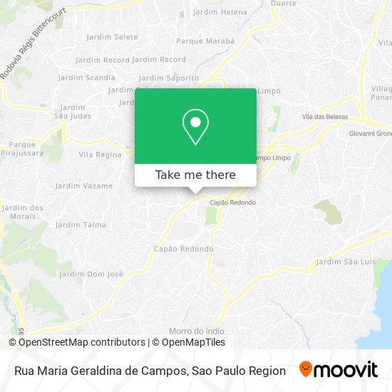 Rua Maria Geraldina de Campos map