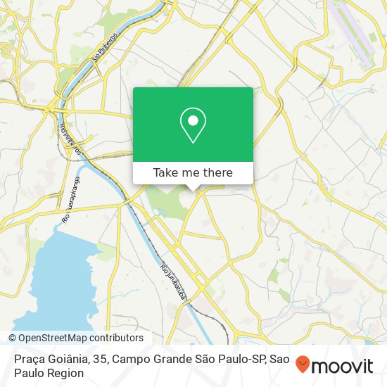 Mapa Praça Goiânia, 35, Campo Grande São Paulo-SP
