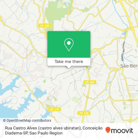 Rua Castro Alves (castro alves ubiratan), Conceição Diadema-SP map