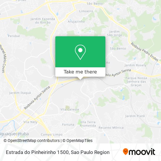 Estrada do Pinheirinho 1500 map