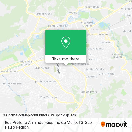 Rua Prefeito Armindo Faustino de Mello, 13 map