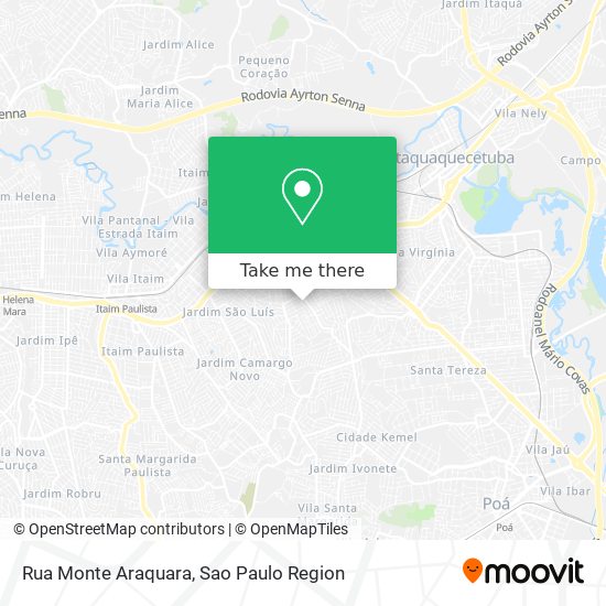 Mapa Rua Monte Araquara
