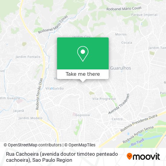 Rua Cachoeira (avenida doutor timóteo penteado cachoeira) map