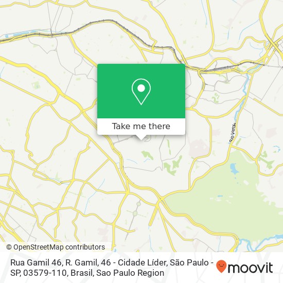 Mapa Rua Gamil 46, R. Gamil, 46 - Cidade Líder, São Paulo - SP, 03579-110, Brasil