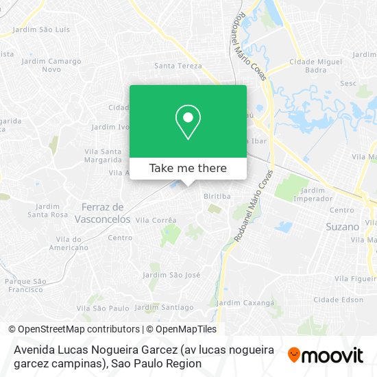 Mapa Avenida Lucas Nogueira Garcez (av lucas nogueira garcez campinas)