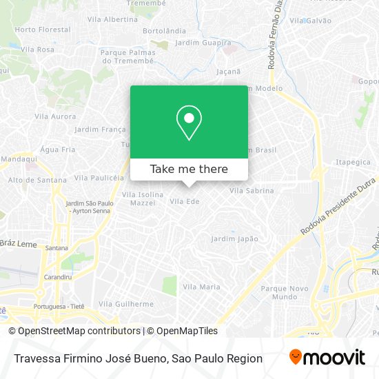 Mapa Travessa Firmino José Bueno